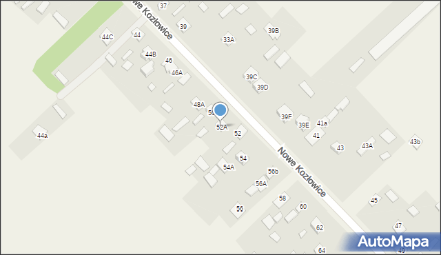 Nowe Kozłowice, Nowe Kozłowice, 52A, mapa Nowe Kozłowice