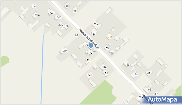 Nowe Kozłowice, Nowe Kozłowice, 72, mapa Nowe Kozłowice