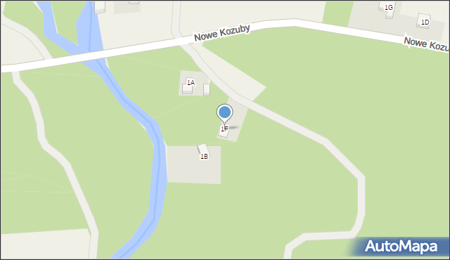 Nowe Kozuby, Nowe Kozuby, 1F, mapa Nowe Kozuby