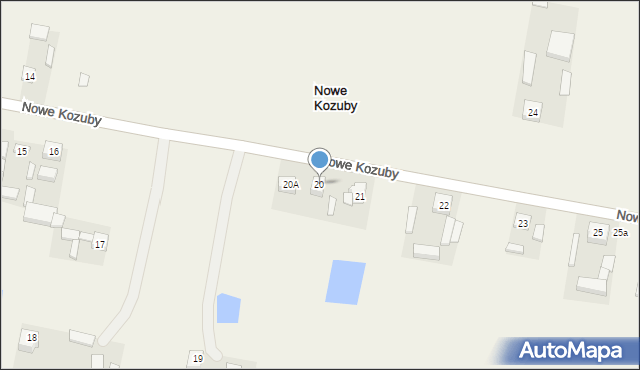 Nowe Kozuby, Nowe Kozuby, 20, mapa Nowe Kozuby