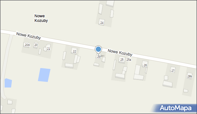Nowe Kozuby, Nowe Kozuby, 23, mapa Nowe Kozuby