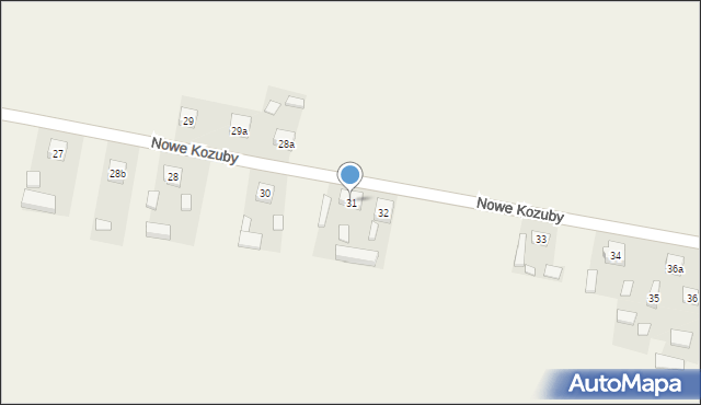 Nowe Kozuby, Nowe Kozuby, 31, mapa Nowe Kozuby