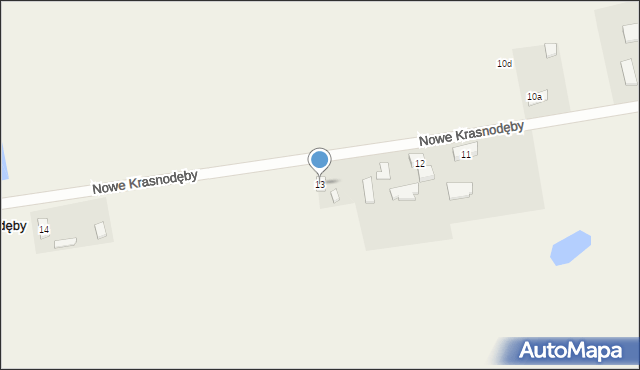 Nowe Krasnodęby, Nowe Krasnodęby, 13, mapa Nowe Krasnodęby