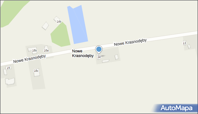 Nowe Krasnodęby, Nowe Krasnodęby, 14, mapa Nowe Krasnodęby