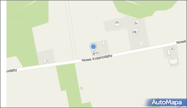 Nowe Krasnodęby, Nowe Krasnodęby, 16, mapa Nowe Krasnodęby