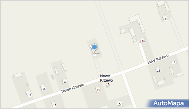 Nowe Krzewo, Nowe Krzewo, 12, mapa Nowe Krzewo