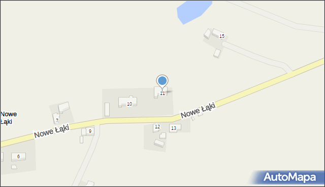 Nowe Łąki, Nowe Łąki, 11, mapa Nowe Łąki