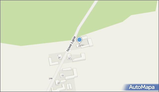 Nowe Łąkie, Nowe Łąkie, 13, mapa Nowe Łąkie