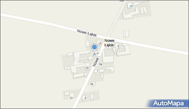Nowe Łąkie, Nowe Łąkie, 16, mapa Nowe Łąkie