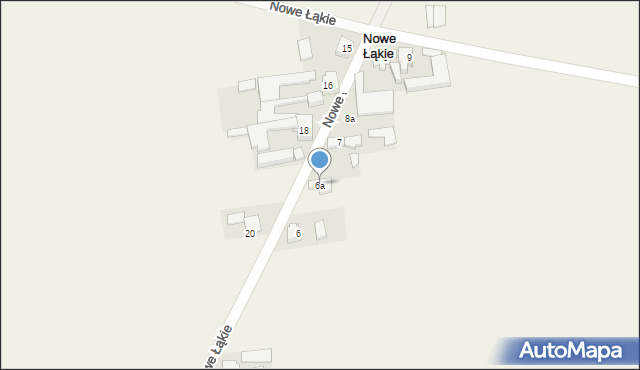 Nowe Łąkie, Nowe Łąkie, 6a, mapa Nowe Łąkie