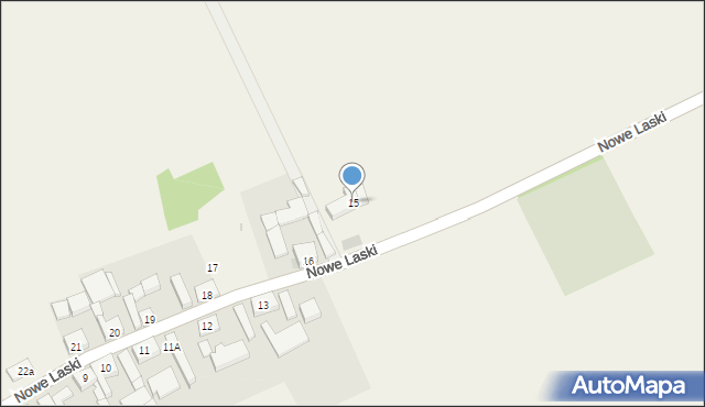 Nowe Laski, Nowe Laski, 15, mapa Nowe Laski