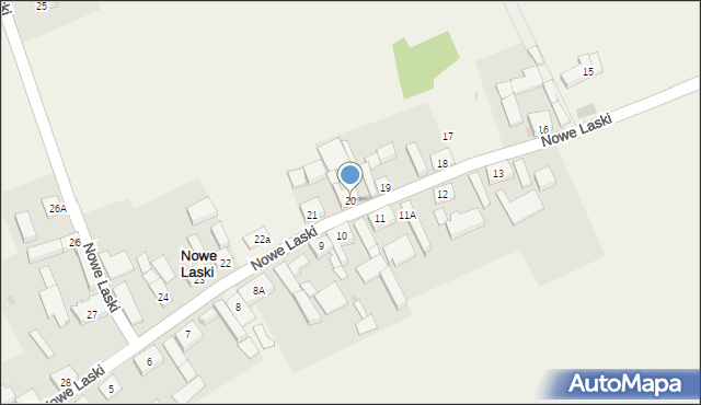 Nowe Laski, Nowe Laski, 20, mapa Nowe Laski
