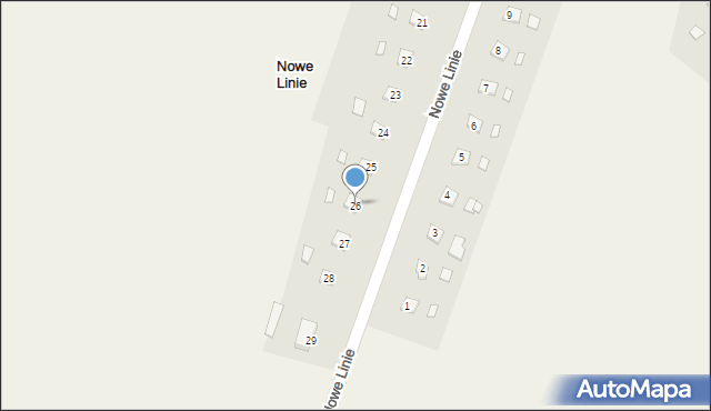 Nowe Linie, Nowe Linie, 26, mapa Nowe Linie