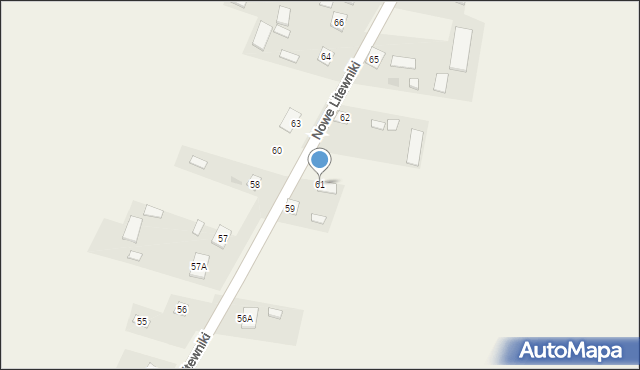 Nowe Litewniki, Nowe Litewniki, 61, mapa Nowe Litewniki