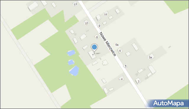 Nowe Mierzwice, Nowe Mierzwice, 8a, mapa Nowe Mierzwice