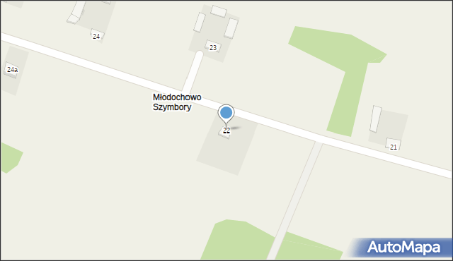 Nowe Młodochowo, Nowe Młodochowo, 22, mapa Nowe Młodochowo