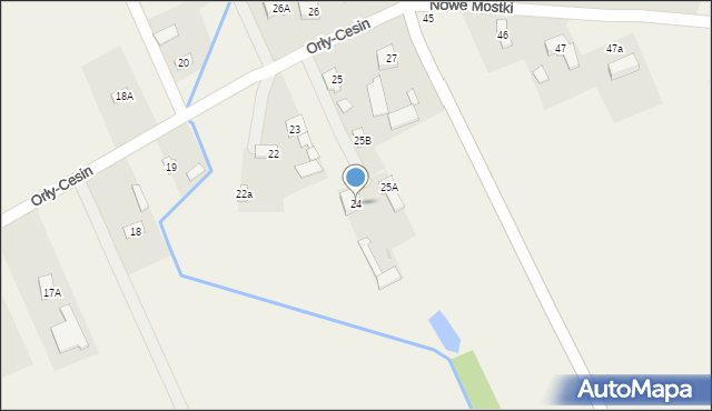 Nowe Mostki, Nowe Mostki, 24, mapa Nowe Mostki