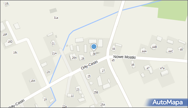 Nowe Mostki, Nowe Mostki, 28, mapa Nowe Mostki