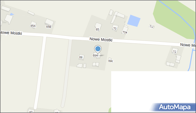 Nowe Mostki, Nowe Mostki, 69B, mapa Nowe Mostki