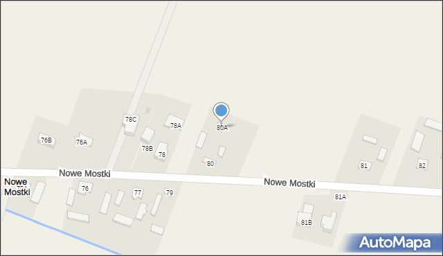 Nowe Mostki, Nowe Mostki, 80A, mapa Nowe Mostki