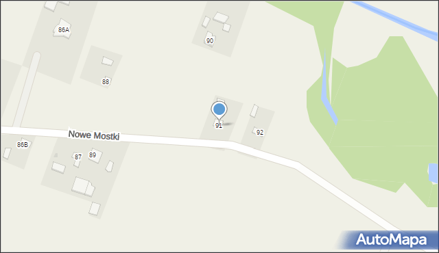 Nowe Mostki, Nowe Mostki, 91, mapa Nowe Mostki
