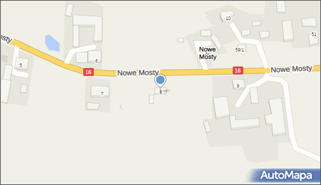 Nowe Mosty, Nowe Mosty, 8, mapa Nowe Mosty
