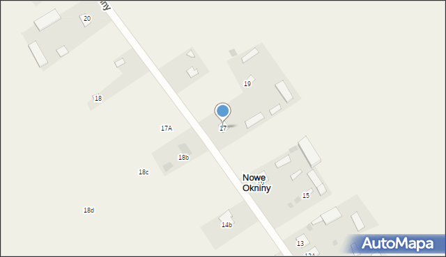 Nowe Okniny, Nowe Okniny, 17, mapa Nowe Okniny