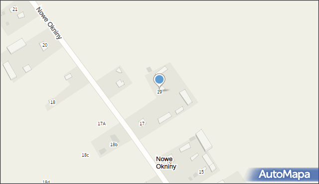 Nowe Okniny, Nowe Okniny, 19, mapa Nowe Okniny