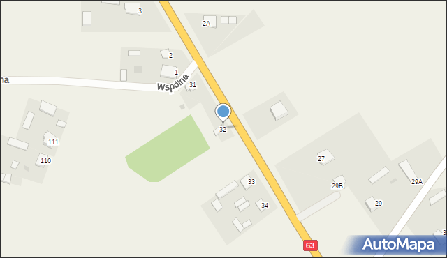 Nowe Okniny, Nowe Okniny, 32, mapa Nowe Okniny