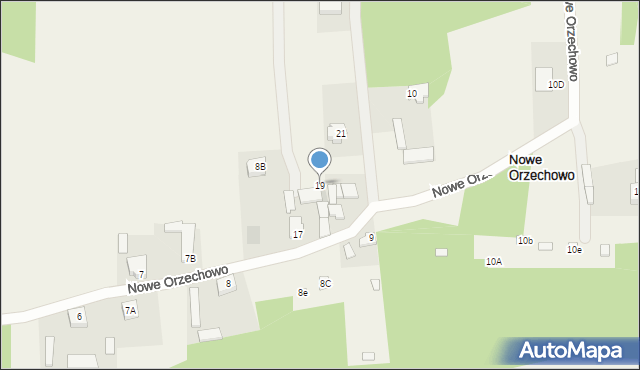 Nowe Orzechowo, Nowe Orzechowo, 19, mapa Nowe Orzechowo