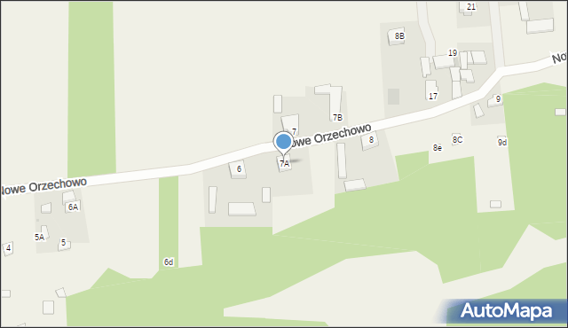Nowe Orzechowo, Nowe Orzechowo, 7A, mapa Nowe Orzechowo