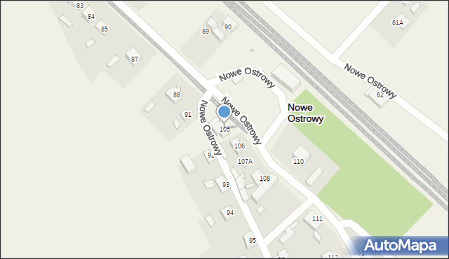 Nowe Ostrowy, Nowe Ostrowy, 105, mapa Nowe Ostrowy