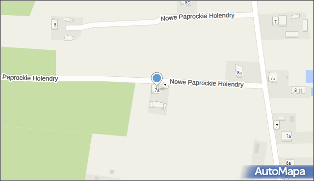 Nowe Paprockie Holendry, Nowa Paprocka Kolonia, 7a, mapa Nowe Paprockie Holendry