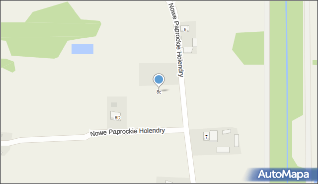 Nowe Paprockie Holendry, Nowe Paprockie Holendry, 8c, mapa Nowe Paprockie Holendry
