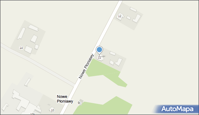 Nowe Płoniawy, Nowe Płoniawy, 11, mapa Nowe Płoniawy