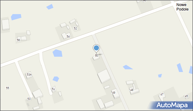 Nowe Podole, Nowe Podole, 50, mapa Nowe Podole