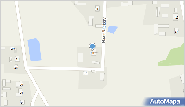 Nowe Racibory, Nowe Racibory, 50, mapa Nowe Racibory