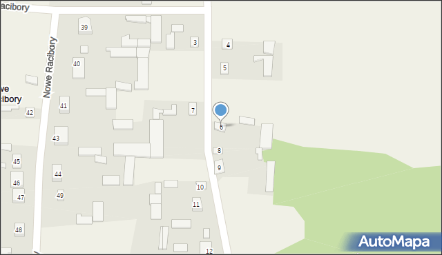 Nowe Racibory, Nowe Racibory, 6, mapa Nowe Racibory