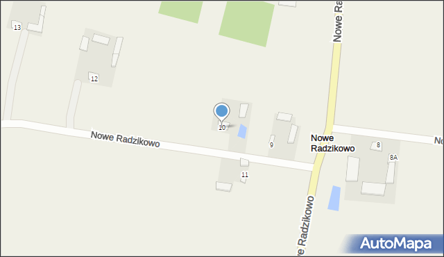 Nowe Radzikowo, Nowe Radzikowo, 10, mapa Nowe Radzikowo