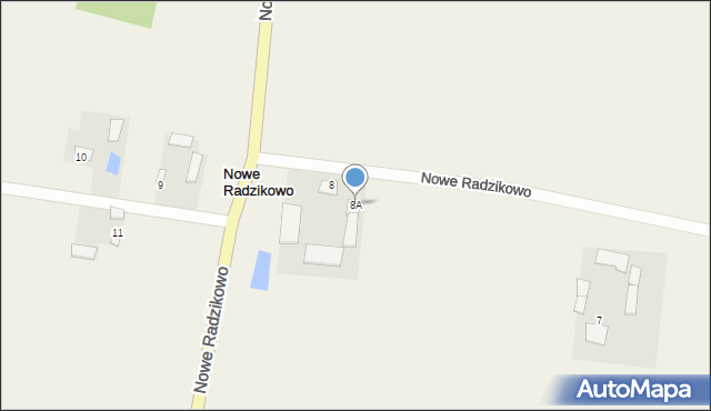 Nowe Radzikowo, Nowe Radzikowo, 8A, mapa Nowe Radzikowo