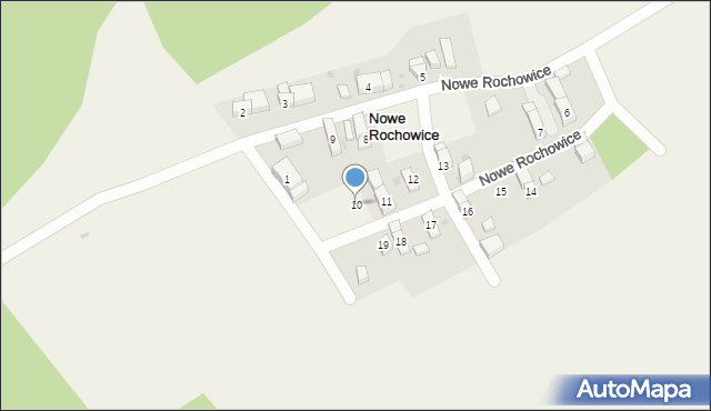 Nowe Rochowice, Nowe Rochowice, 10, mapa Nowe Rochowice