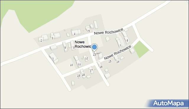 Nowe Rochowice, Nowe Rochowice, 13, mapa Nowe Rochowice