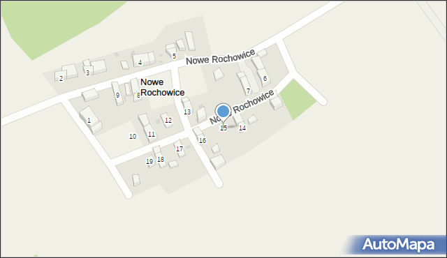 Nowe Rochowice, Nowe Rochowice, 15, mapa Nowe Rochowice