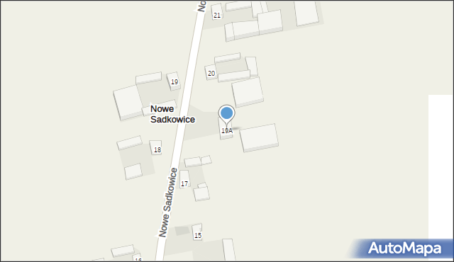 Nowe Sadkowice, Nowe Sadkowice, 19A, mapa Nowe Sadkowice