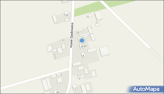 Nowe Sadkowice, Nowe Sadkowice, 6, mapa Nowe Sadkowice