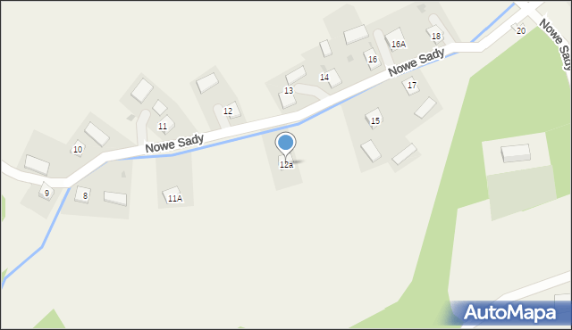 Nowe Sady, Nowe Sady, 12a, mapa Nowe Sady