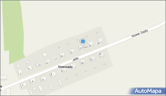 Nowe Sady, Nowe Sady, 29, mapa Nowe Sady