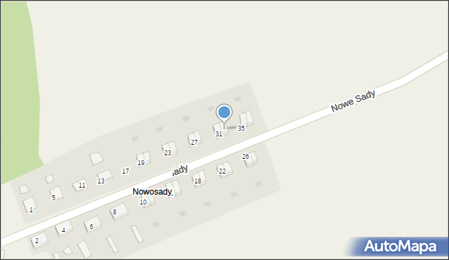 Nowe Sady, Nowe Sady, 33, mapa Nowe Sady
