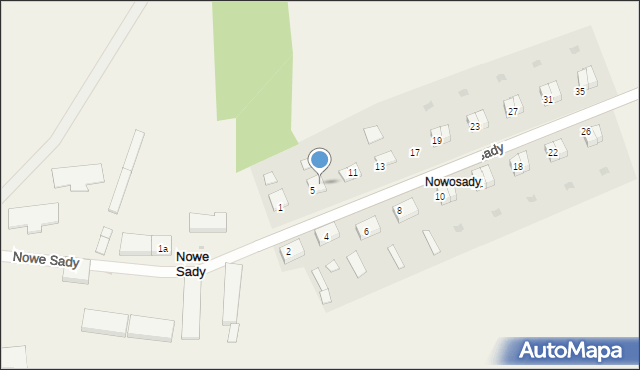 Nowe Sady, Nowe Sady, 7, mapa Nowe Sady