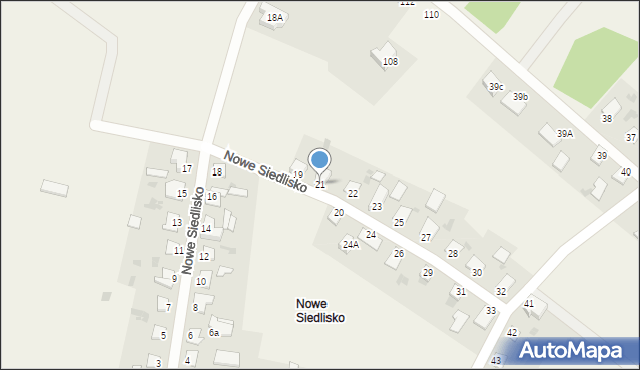 Nowe Siedlisko, Nowe Siedlisko, 21, mapa Nowe Siedlisko